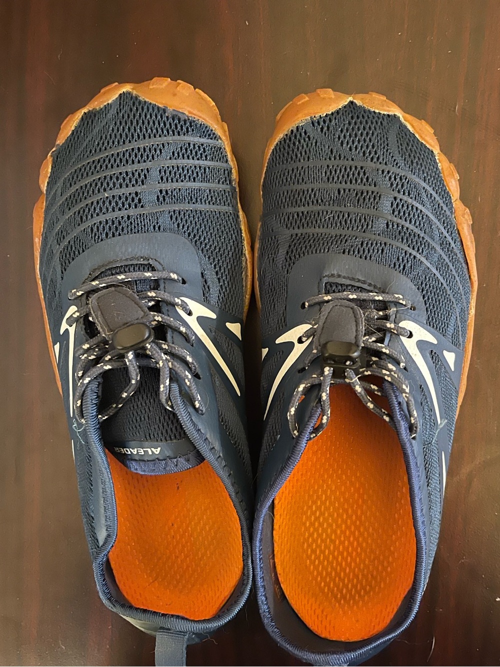 Aleader Navy and Orange Active Mesh Running Shoes